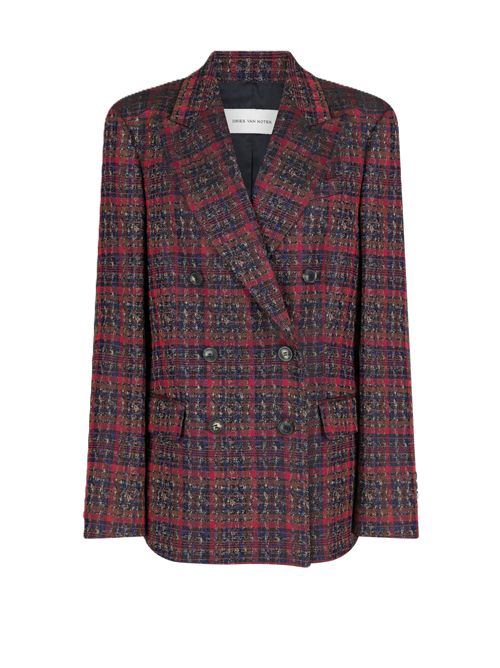 Double breasted jacquard blazer da completo DRIES VAN NOTEN | 262-010400-4345352 RED